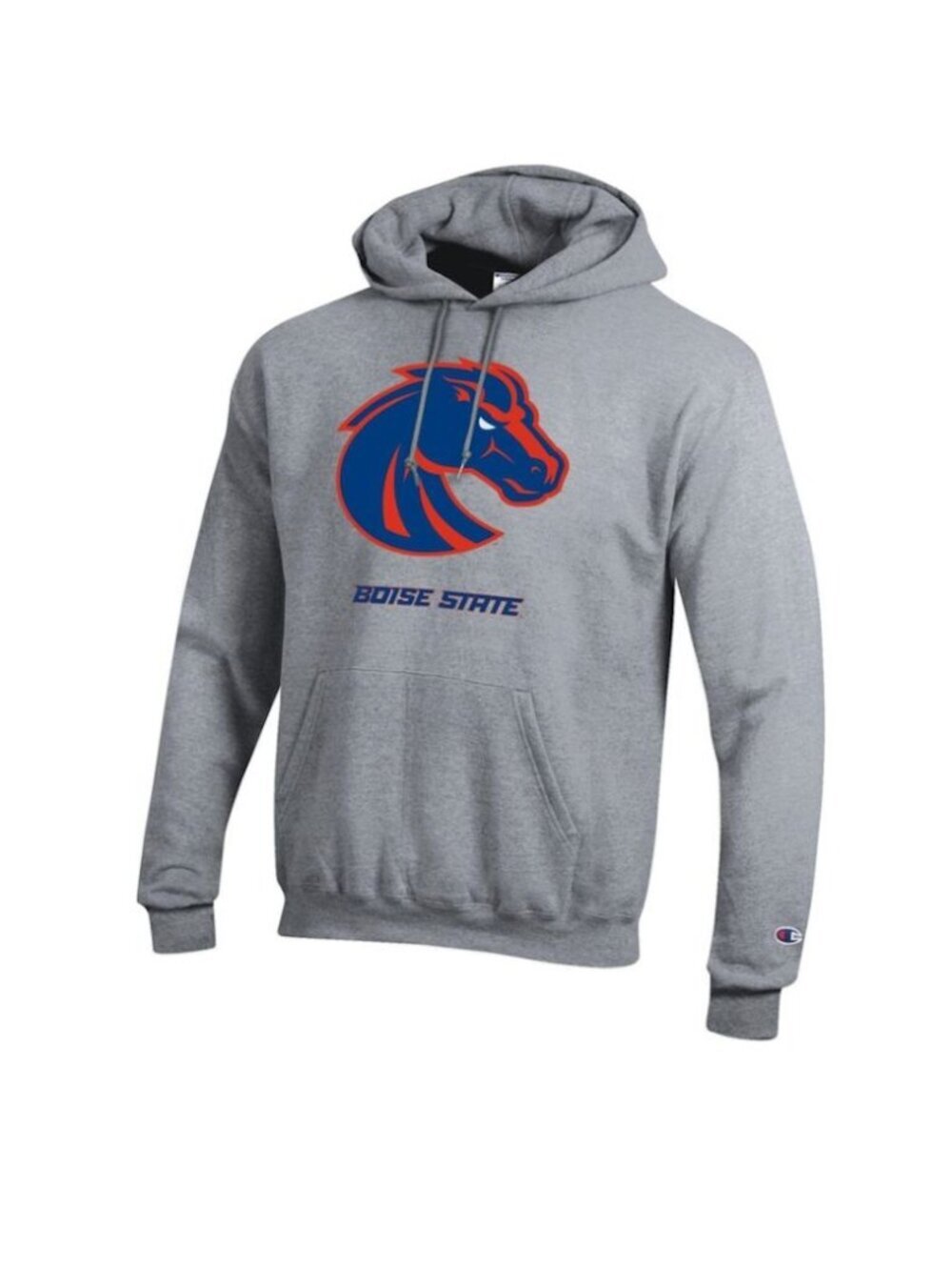 Champion Mens Boise State Bronco Over Wordmark Hoodie Size Small Gray SP EXC